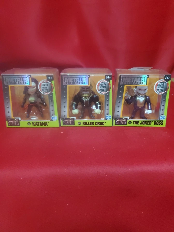 Metals Diecast Suicide Squad, DC Katana, Killer Croc, The Joker Boss Lote de 3 Foto 1 de 4