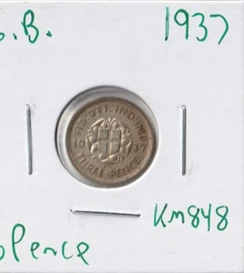Coin Great Britain 3 Pence 1937 KM848, silver - Picture 1 of 4