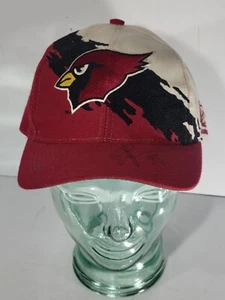SIGNED Vintage Arizona Cardinals Logo Athletic Splash Snapback Hat Rare 1990s - Picture 1 of 13