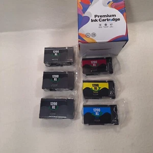 Premium Inkjet Ink Cartridges Canon 1200XL Magenta Yellow Cyan 3 Black Sealed - Picture 1 of 11
