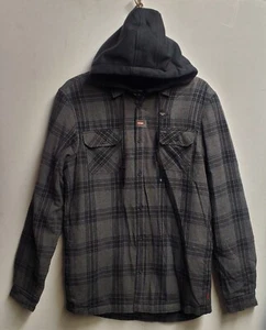 GLOBE Men's ALFORD III Hooded Quilted Flannel Shirt - SLGRY - Medium - NWT - Picture 1 of 4