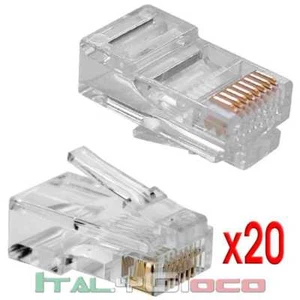 20x Stecker Stecker Stecker Rj45 Lan Ethernet Netzwerkkabel 8P8C - Bild 1 von 1