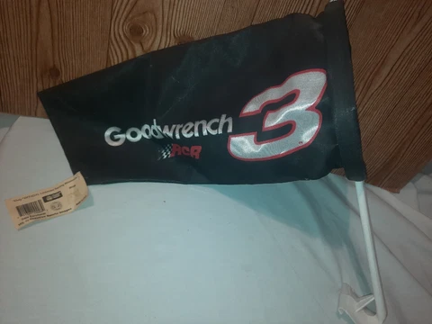 Vintage NWT Dale Earnhardt #3 Goodwrench RCR Car Flag Windsock 20" Long RARE Cover