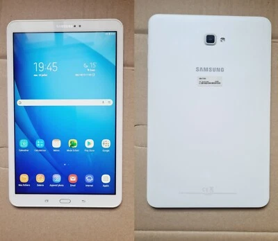 📱Tablette Samsung Galaxy Tab A SM-T580 (2016, 10.1”, Wi-Fi) - 16 Go - Blanc - Photo 1/4