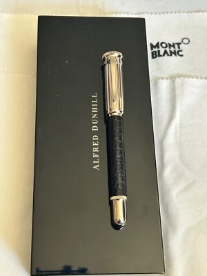 Alfred Dunhil Sentryman Alligator Black leather, LE of 500 FP, 18K M Nib-Mint - Image 1 of 4