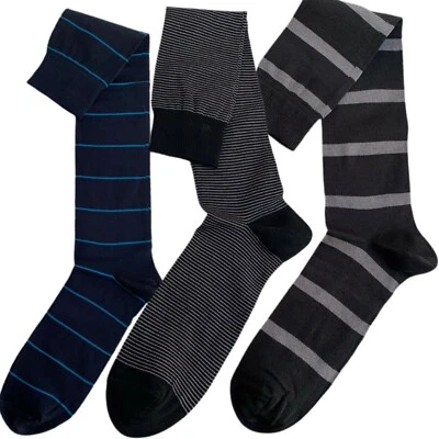 6 Paia Calze Lunghe Uomo a pois disegnate in Cotone Filo di Scozia Elasticizzato - Immagine 1 di 3