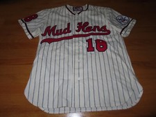 Vintage Ebbets Field Flannels Label - TOLEDO MUD HENS No 18 (LG) Baseball Jersey