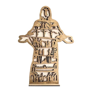 Religious Easter Decor Easter Scene Wooden Decoration Decorative Desk - Picture 1 of 11