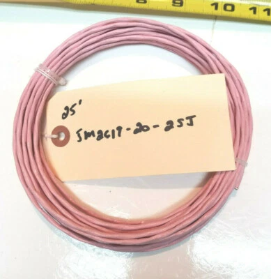 25 FEET  TWISTED PAIR PTFE OVER KAPTON SILVER PLATED SHIELDED 20 AWG WIRE - Image 1 of 4