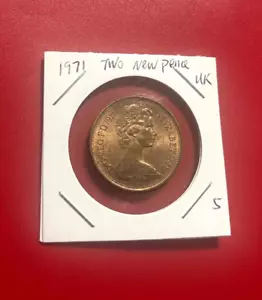 1971 TWO NEW PENCE UK COIN - NICE WORLD COIN !!! - Picture 1 of 2