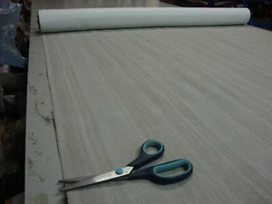 FABRIC 0112 - 11M FAINT TAUPR STRIPE CURTAIN UPHOLSTERY FABRIC £2.99 per metre - Picture 1 of 7