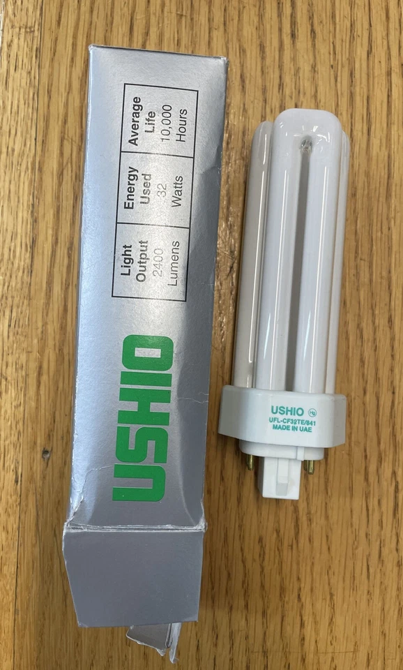 USHIO 32w CF32TE/841 GX24Q3 Compact Fluorescent Light Bulb Ships in 24 hours! - Image 1 of 3
