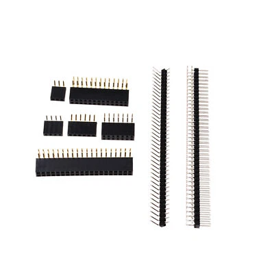 Pin Header 2.54mm Single/Double Row Right Angle Male/Female 3-40Pin Arduino UK - Image 1 of 4