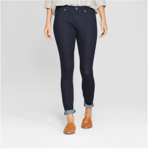 Jeggings de tiro medio para mujer - Hilo universal - Lavado oscuro - 2 - C477 - Imagen 1 de 3