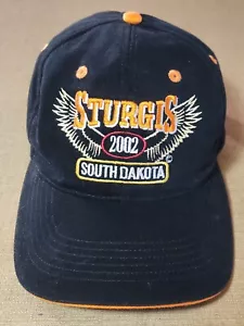 VTG 2002 Sturgis Hat Cap Black Embroidered Motorcycle Rally South Dakota - Picture 1 of 9
