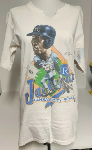 Vintage Kansas City Royals Bo Jackson Salem Sportswear Baseball Tshirt, Size M Cover