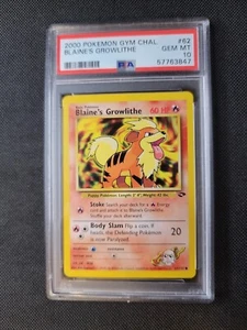 2000 Pokemon Gym Challenge 62 Blaine's Growlithe PSA 10 WoTC - Bild 1 von 2