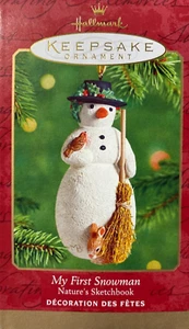 Hallmark Keepsake Ornament - My First Snowman, Nature's Sketchbook - 2001 - Picture 1 of 4