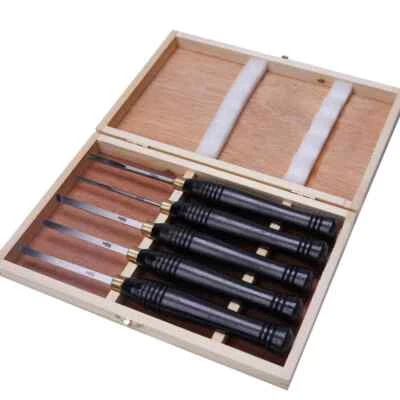 5pcs/set HSS Lathe Chisel Set Woodworking Turning Tool set HSS High Speed Steel - Image 1 of 4