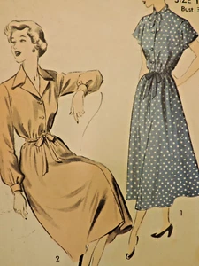 1940s Miss Advance 5261 Maternity Shirtdress full Dress Sz 12 B30 Complete - Picture 1 of 7