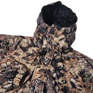 Mossy Oak Forest Floor Jacket Hood Rain Tamer Weatherproof Boys M Camo Hunting - Picture 1 of 6