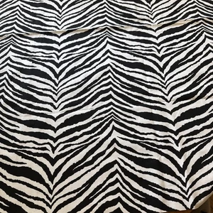 Indoor Outdoor Black White Zebra Stripe Upholstery Fabric 47”Lx57” W  1 1/4 Yds - Picture 1 of 6