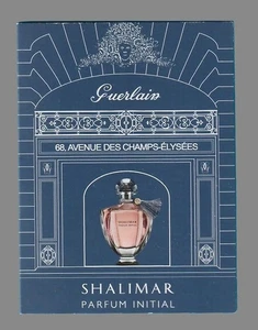 Carte publicitaire + patch - Shalimar de Guerlain recto verso 2 volets - Foto 1 di 2