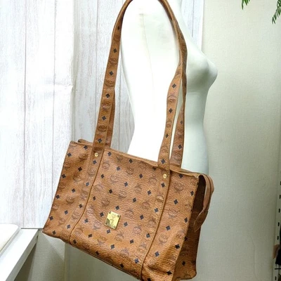 Bolso de mano de cuero MCM Visetos patrón 8505F hecho a mano para mujer... - Imagen 1 de 4