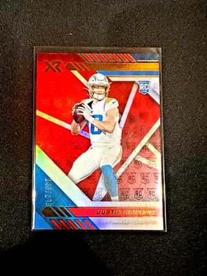 2020 Panini XR - Rookie Justin Herbert #103 Red /249 (RC) - Image 1 of 2