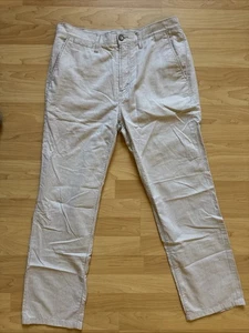 7 For All Mankind Size 33x28 Men’s Slim Dylan Striped Chino Pants - Picture 1 of 8