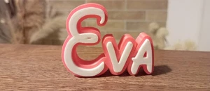 EVA PERSONALIZE DISNEY NAME PLATE SIGN CUSTOM DOOR TAG FONT WALL BEDROOM PINK - Picture 1 of 1