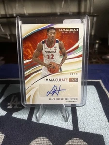 2020-21 Panini Immaculate Ink De'Andre Hunter #II-DH Hawks Auto Autograph /25 - Picture 1 of 2