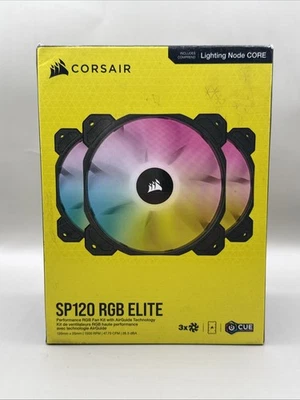 Corsair ‎SP120 RGB ELITE Computer Case Fan- Black 3 Pack - Image 1 of 4