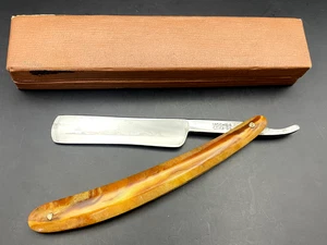 🚩 Navaja de afeitar de colección 1955 soviética recta STIZ Moscú URSS caja de cuchillas de afeitar - Imagen 1 de 8