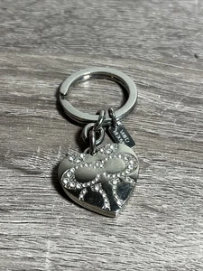 Echt Coach Silber Herz Medaillon Schlüsselanhänger Charm - Bild 1 von 7