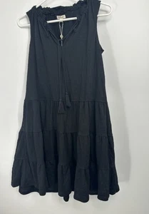 Max Studio schwarzes knielanges Stufenkleid Größe Small neu mit Etikett - Bild 1 von 6