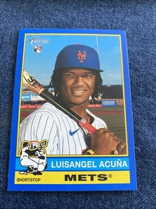 Tarjeta de novato 2025 Topps Heritage Blue Border #274 Luis Angel Acuña de los Mets de Nueva York - Imagen 1 de 1