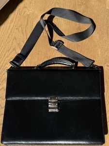 Montblanc Aktentasche in Schwarz Leder mit Gurt - Bild 1 von 9