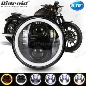 5.75" 5 3/4" LED Headlight DRL Hi/Lo Sealed Beam Projector Lamp For Motorcycle - Picture 1 of 20