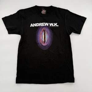 Andrew W.K. Shirt Mens Small Black God's Mouth Graphic Band Rock T-Shirt Tee - Picture 1 of 8