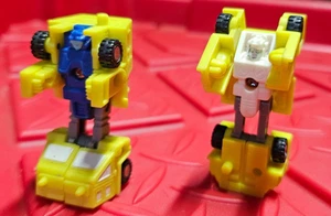 1990 Hasbro G1 Transformers Micromasters: Metro Squad Wheel Blaze + Road Burner - Picture 1 of 10
