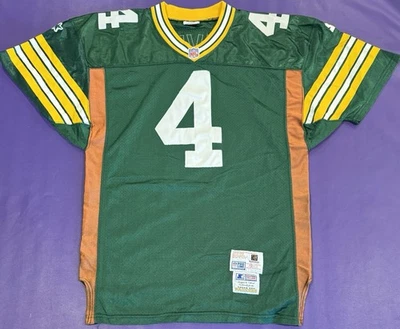 Camiseta deportiva auténtica de los Green Bay Packers Brett Favre #4 Starter Pro Line 48 rara Foto 1 de 4
