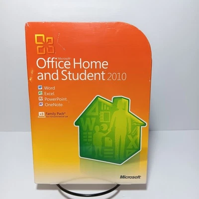 Microsoft Office Home and Student 2010 Disc Family Pack 3 Home PCs New Sealed - Image 1 of 4