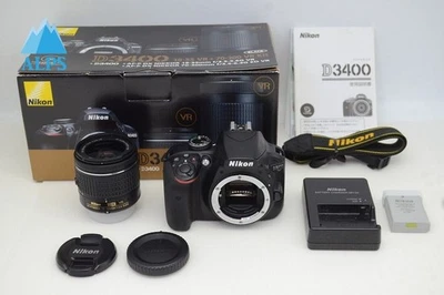 Nikon D3400 24.2MP Digital Camera Black Body w/ AF-P DX 18-55mm VR #251105k - Image 1 of 4