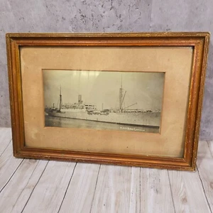 Post WW1 His Majestys Transport HMT Bahia Castillo Framed Photograph Vintage - Picture 1 of 22