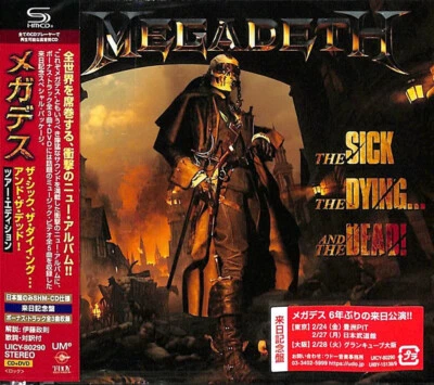 Megadeth NEW CD(SHM-CD) +DVD The Sick, The Dying... And The Dead! Tour Ed. OBI - Image 1 of 2