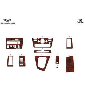 Kit de cubierta de tablero interior de madera para Volvo S60 2000-2005 10 piezas - Imagen 1 de 14