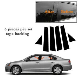 Fit For VW Passat 2011-2019 Glossy Black Pillar Post Door Trim Cover Accessories - Picture 1 of 12