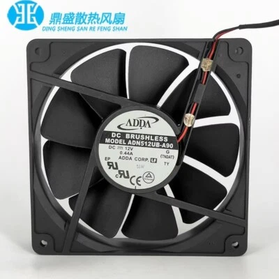 ADDA ADN512UB-A90 13525 12V 0.44A 13.5CM 2-Wire Dual Ball Cooling Fan - Image 1 of 4