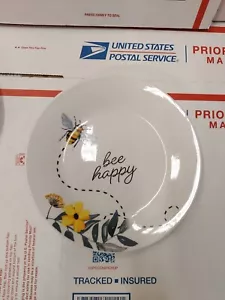 Royal Norfolk Bee Happy 7.5” Stoneware Appetizer Salad Plate Plates  - Picture 1 of 2